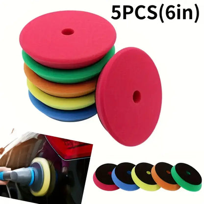 6" Polishing Pad Set - Hook and Loop 5pcs