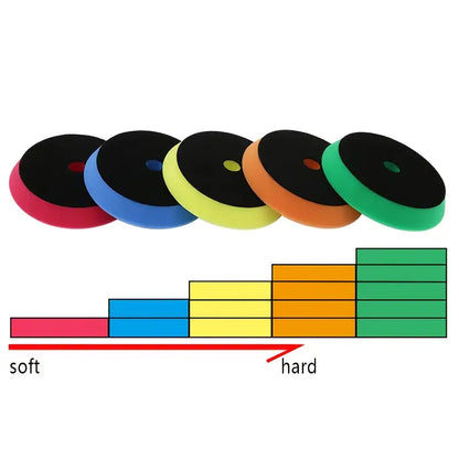 6" Polishing Pad Set - Hook and Loop 5pcs